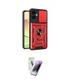 ieg™ Galaxy A06 Kılıf Ahenk Klasik - Şeffaf Pasifik Cam Ekran Koruyucu