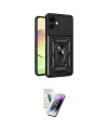 ieg™ Galaxy A06 Kılıf Ahenk Klasik - Şeffaf Pasifik Cam Ekran Koruyucu