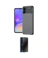 ieg™ Galaxy A06 Kılıf Eksen Form Prime - Siyah 3D Antistatik Hayalet Cam Ekran Koruyucu