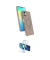 ieg™ Galaxy A06 Kılıf İz Işık Koleksiyonu - Siyah 3D Antistatik Cam Ekran Koruyucu