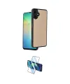 ieg™ Galaxy A06 Kılıf Kıvılcım Işık Serisi - Siyah 3D Antistatik Cam Ekran Koruyucu