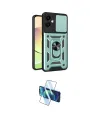 ieg™ Galaxy A07 4G Kılıf Ahenk Klasik - Siyah 3D Antistatik Cam Ekran Koruyucu