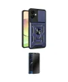 ieg™ Galaxy A07 4G Kılıf Ahenk Klasik - Siyah 3D Antistatik Hayalet Cam Ekran Koruyucu