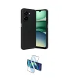 ieg™ Galaxy A07 4G Kılıf Eksen Form Prime - Siyah 3D Antistatik Cam Ekran Koruyucu