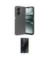 ieg™ Galaxy A07 4G Kılıf Eksen Form Prime - Siyah 3D Antistatik Hayalet Cam Ekran Koruyucu