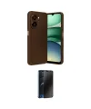 ieg™ Galaxy A07 4G Kılıf Eksen Form Prime - Siyah 3D Antistatik Hayalet Cam Ekran Koruyucu