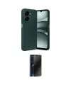 ieg™ Galaxy A07 4G Kılıf Eksen Form Prime - Siyah 3D Antistatik Hayalet Cam Ekran Koruyucu