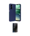ieg™ Galaxy A07 4G Kılıf Eksen Form Prime - Siyah 3D Antistatik Hayalet Cam Ekran Koruyucu