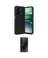 ieg™ Galaxy A07 4G Kılıf Eksen Form Prime - Siyah 3D Antistatik Hayalet Cam Ekran Koruyucu