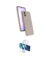ieg™ Galaxy A07 4G Kılıf İz Işık Koleksiyonu - Siyah 3D Antistatik Cam Ekran Koruyucu