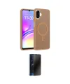 ieg™ Galaxy A07 4G Kılıf Siluet Minimal Prime - Siyah 3D Antistatik Hayalet Cam Ekran Koruyucu