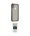 ieg™ Galaxy A11 Kılıf Ahenk Çizgi Serisi - Siyah 5D Hayalet Cam Ekran Koruyucu