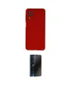 ieg™ Galaxy A12 Kılıf Ahenk Serisi - Siyah 3D Antistatik Hayalet Cam Ekran Koruyucu