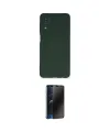 ieg™ Galaxy A12 Kılıf Ahenk Serisi - Siyah 3D Antistatik Hayalet Cam Ekran Koruyucu