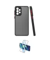 ieg™ Galaxy A13 4G Kılıf Ahenk Çizgi Serisi - Siyah 3D Antistatik Cam Ekran Koruyucu