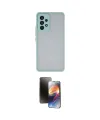 ieg™ Galaxy A13 4G Kılıf Ahenk Çizgi Serisi - Siyah 3D Antistatik Mat Seramik Nano Ekran Koruyucu