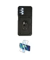 ieg™ Galaxy A13 4G Kılıf Ahenk Klasik - Siyah 3D Antistatik Cam Ekran Koruyucu