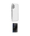 ieg™ Galaxy A13 4G Kılıf Vadi Minimal - Siyah 3D Antistatik Hayalet Cam Ekran Koruyucu