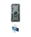 ieg™ Galaxy A14 4G Kılıf Ahenk Klasik Koleksiyonu - Siyah 3D Antistatik Cam Ekran Koruyucu