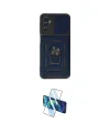 ieg™ Galaxy A14 4G Kılıf Ahenk Klasik - Siyah 3D Antistatik Cam Ekran Koruyucu