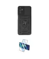 ieg™ Galaxy A14 4G Kılıf Ahenk Klasik - Siyah 3D Antistatik Cam Ekran Koruyucu