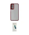 ieg™ Galaxy A14 4G Kılıf Eksen Doku Prime - Şeffaf Pasifik Cam Ekran Koruyucu
