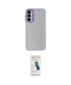 ieg™ Galaxy A14 4G Kılıf Eksen Doku Prime - Şeffaf Pasifik Cam Ekran Koruyucu