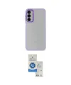 ieg™ Galaxy A14 4G Kılıf Eksen Doku Prime - Şeffaf Royal Nano Ekran Koruyucu