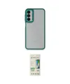 ieg™ Galaxy A14 4G Kılıf Eksen Doku Prime - Siyah 20D Premium Cam Ekran Koruyucu