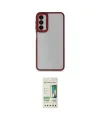 ieg™ Galaxy A14 4G Kılıf Eksen Doku Prime - Siyah 20D Premium Cam Ekran Koruyucu