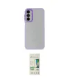 ieg™ Galaxy A14 4G Kılıf Eksen Doku Prime - Siyah 20D Premium Cam Ekran Koruyucu