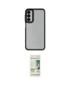 ieg™ Galaxy A14 4G Kılıf Eksen Doku Prime - Siyah 20D Premium Cam Ekran Koruyucu