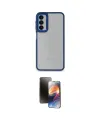 ieg™ Galaxy A14 4G Kılıf Eksen Doku Prime - Siyah 3D Antistatik Mat Seramik Nano Ekran Koruyucu