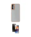ieg™ Galaxy A14 4G Kılıf Eksen Doku Prime - Siyah 3D Antistatik Mat Seramik Nano Ekran Koruyucu