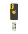 ieg™ Galaxy A14 4G Kılıf Yörünge Çizgi - Siyah 20D Premium Cam Ekran Koruyucu