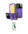 ieg™ Galaxy A15 4G Kılıf Kıvılcım Modern Serisi - Şeffaf Pasifik Cam Ekran Koruyucu