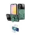 ieg™ Galaxy A15 4G Kılıf Kıvılcım Modern Serisi - Siyah 3D Antistatik Cam Ekran Koruyucu