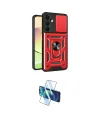 ieg™ Galaxy A16 5G Kılıf Ahenk Klasik - Siyah 3D Antistatik Cam Ekran Koruyucu