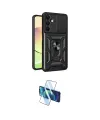 ieg™ Galaxy A16 5G Kılıf Ahenk Klasik - Siyah 3D Antistatik Cam Ekran Koruyucu