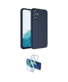 ieg™ Galaxy A16 5G Kılıf Kozmos Yansıma Özel Seri - Siyah 3D Antistatik Cam Ekran Koruyucu