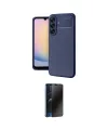 ieg™ Galaxy A17 5G Kılıf Eksen Form Prime - Siyah 3D Antistatik Hayalet Cam Ekran Koruyucu