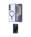 ieg™ Galaxy A17 5G Kılıf Nova Işık Özel Seri - Siyah 3D Antistatik Hayalet Cam Ekran Koruyucu