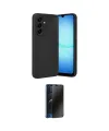 ieg™ Galaxy A17 5G Kılıf Nova Işık - Siyah 3D Antistatik Hayalet Cam Ekran Koruyucu