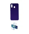 ieg™ Galaxy A20 Kılıf Ahenk Serisi - Siyah 3D Antistatik Cam Ekran Koruyucu