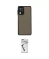 ieg™ Galaxy A22 Kılıf Ahenk Çizgi Serisi - Şeffaf Uv Polymer Nano Ekran Koruyucu