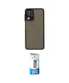ieg™ Galaxy A22 Kılıf Ahenk Çizgi Serisi - Siyah 5D Eko Cam Ekran Koruyucu