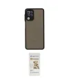 ieg™ Galaxy A22 Kılıf Ahenk Çizgi Serisi - Siyah Mat Seramik Nano Ekran Koruyucu