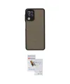ieg™ Galaxy A22 Kılıf Ahenk Çizgi Serisi - Siyah Seramik Nano Ekran Koruyucu