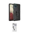 ieg™ Galaxy A22 Kılıf Ahenk Klasik Koleksiyonu - Şeffaf Uv Polymer Nano Ekran Koruyucu