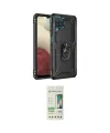 ieg™ Galaxy A22 Kılıf Ahenk Klasik Koleksiyonu - Siyah 20D Premium Cam Ekran Koruyucu
